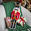 19&quot; x 7&quot; Multicolor Nutcracker-Shaped Christmas Cotton Pillow Image 1