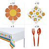 190 Pc. Deluxe Groovy Party Tableware Kit for 24 Guests Image 2