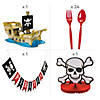 190 Pc. Pirate Party Deluxe Tableware Kit for 24 Guests Image 2