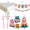 192 Pc. Eat Cake Deluxe Disposable Tableware Kit for 24 Guests Image 2