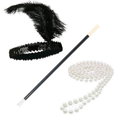 1920's Flapper Accessory Set - Roaring 20's Costume Accessories - 1 Set Image 1