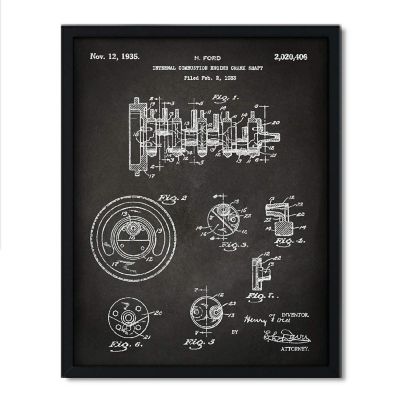 1933 Crankshaft Engine Patent 8.5x11in Image 1