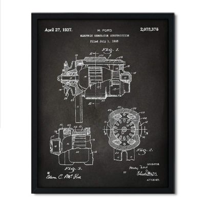 1935 DC Generator Patent 8.5x11in Image 1