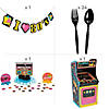 195 Pc. 80s Party Deluxe Tableware Kit for 24 Guests Image 2