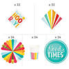 195 Pc. Happy Day Party Tableware Kit for 24 Guests Image 1