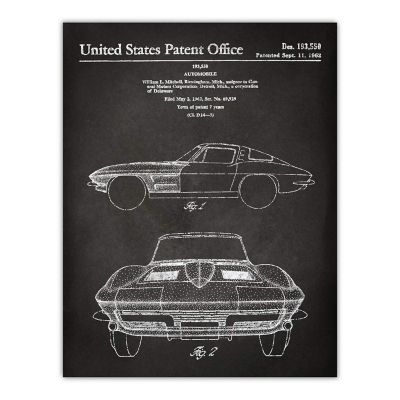 1962 Corvette Stingray Poster 8.5x11in Image 1