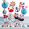 198 Pc. Ahoy It&#8217;s a Boy Nautical Baby Shower Tableware Kit for 24 Guests Image 1
