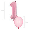 1st Birthday Pink Balloon Bouquet - 26 Pc. Image 2