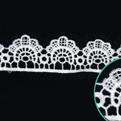 1"x30 Yards White Venice Lace Trim Image 1
