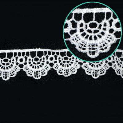 1"x30 Yards White Venice Lace Trim Image 2