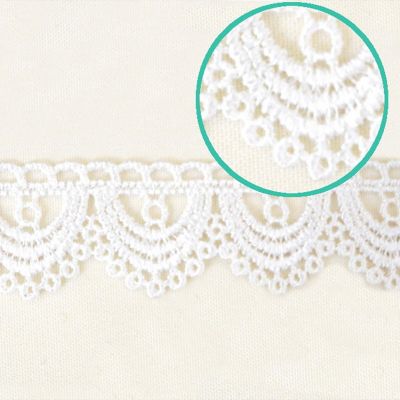1"x30 Yards White Venise Lace Trim Image 1