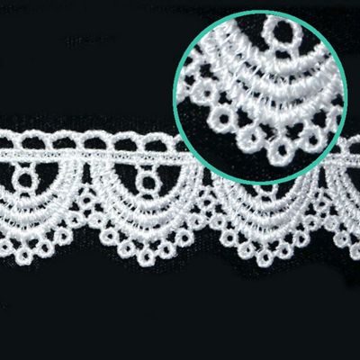 1"x30 Yards White Venise Lace Trim Image 1