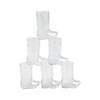 2 1/2&quot; 1 oz. Mini Boot BPA-Free Clear Plastic Glasses - 12 Ct. Image 1