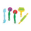 2 1/2" - 3 1/2" Assorted Plastic Molding Dough Tool Set - 5 Pc. Image 1