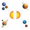 2 1/2" - 34" Solar System Sun, Planets & Moons Vinyl Floor Clings - 12 Pc. Image 1