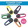 2 1/2" Bright Color Compass Clip Plastic Keychains &amp;#8211; 12 Pc. Image 1