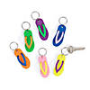2 1/2&quot; Bright Color Flip Flop Plastic Keychains - 12 Pc. Image 1