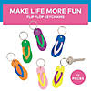 2 1/2&quot; Bright Color Flip Flop Plastic Keychains - 12 Pc. Image 1