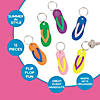 2 1/2&quot; Bright Color Flip Flop Plastic Keychains - 12 Pc. Image 2