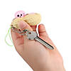 2 1/2" Brown Peanut-Shaped Plastic Fidget Keychains - 12 Pc.  Image 2