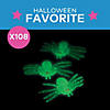 2 1/2" Bulk 108 Pc. Classic Glow-in-the-Dark Plastic Spiders Image 2