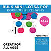 2 1/2" Bulk 144 Pc. Mini Round Lotsa Pop Silicone Popping Toy Keychains Image 2