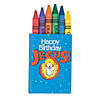 2 1/2" Bulk 48 Boxes Happy Birthday Jesus Classic Pointed Crayons - 6 Colors Per Box Image 1