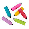 2 1/2" Bulk 48 Pc. Pencil-Shaped Bright Solid Color Rubber Erasers Image 1