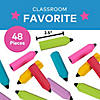 2 1/2" Bulk 48 Pc. Pencil-Shaped Bright Solid Color Rubber Erasers Image 2