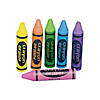 2 1/2" Bulk 72 Pc. Crayon-Shaped Solid Color Rubber Erasers Image 1