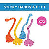 2 1/2" Bulk 72 Pc. Orange, Yellow, Blue & Purple Vinyl Sticky Hands & Feet Image 2