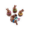 2 1/2" Chocolate Bunny-Shaped Plastic Easter Eggs - 12 Pc. Image 1