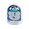 2 1/2" Color Your Own Plastic Snowman Snow Globes with Inserts - 6 Pc. Image 1