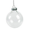 2 1/2" DIY Clear Round Glass Christmas Ball Ornaments - 12 Pc. Image 1