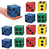 2 1/2&quot; Foam Primary Colors Jumbo Playing Dice Sets - 12 Pc. Image 1