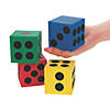 2 1/2&quot; Foam Primary Colors Jumbo Playing Dice Sets - 12 Pc. Image 1