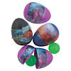 2 1/2" Galaxy Glow-in-the-Dark Bouncy Ball-Filled Plastic Easter Eggs - 12 Pc. Image 1
