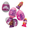 2 1/2" Glitzy Princess Toy-Filled Plastic Easter Eggs - 12 Pc. Image 1