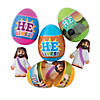 2 1/2" He Lives Toy-Filled Plastic Easter Eggs - 12 Pc. Image 1