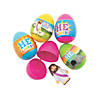 2 1/2" He Lives Toy-Filled Plastic Easter Eggs - 48 Pc. Image 1