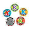 2 1/2" I&#8217;m Going To Kindergarten Multicolor Metal Buttons - 24 Pc. Image 1