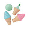 2 1/2" Ice Cream Cone-Shaped Blue, Green & Pink Plastic Highlighters - 12 Pc. Image 1