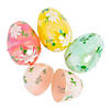 2 1/2" Iridescent Flower Print Plastic Easter Eggs &#8211; 48 Pc. Image 1