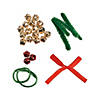 2 1/2" Jingle Bell Wreath Christmas Ornaments Craft Kit - Makes 12 Image 1