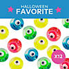 2 1/2" Light-Up Eyeball Glitter-Filled Rubber Bouncy Balls &#8211; 12 Pc. Image 2