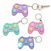 2 1/2" Light-Up Pastel Game Controller Memory Game Fidget Toy Keychains - 12 Pc. Image 1