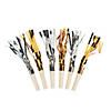 2 1/2" Metallic Gold & Silver Foil Fringe Blowouts - 24 Pc. Image 1