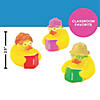2 1/2&quot; Mini Reading Bookworm Rubber Ducks - 12 Pc. Image 1