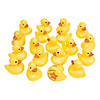 2 1/2" Numbered Bright Yellow Plastic Duck Matching Game Set Image 1