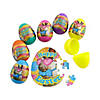 2 1/2" Puzzle-Filled Plastic Easter Eggs - 12 Pc. Image 1